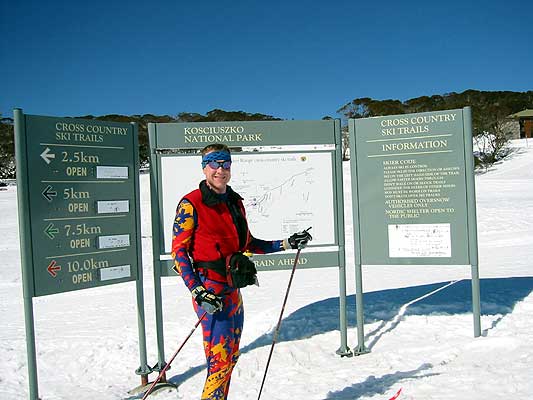 at the trail sign