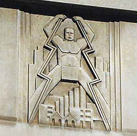 deco power bas relief