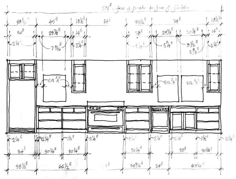 sketch of the cabinets